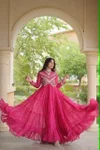 Ka 1271 Georgette Bandhani Print Work Navratri Gown Collection